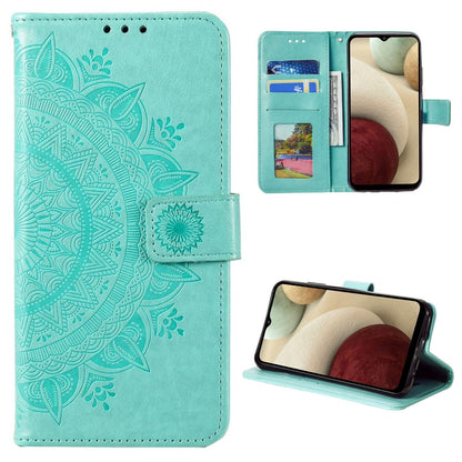 Hülle für Samsung Galaxy M33 5G Handyhülle Flip Case Cover Etui Mandala Grün