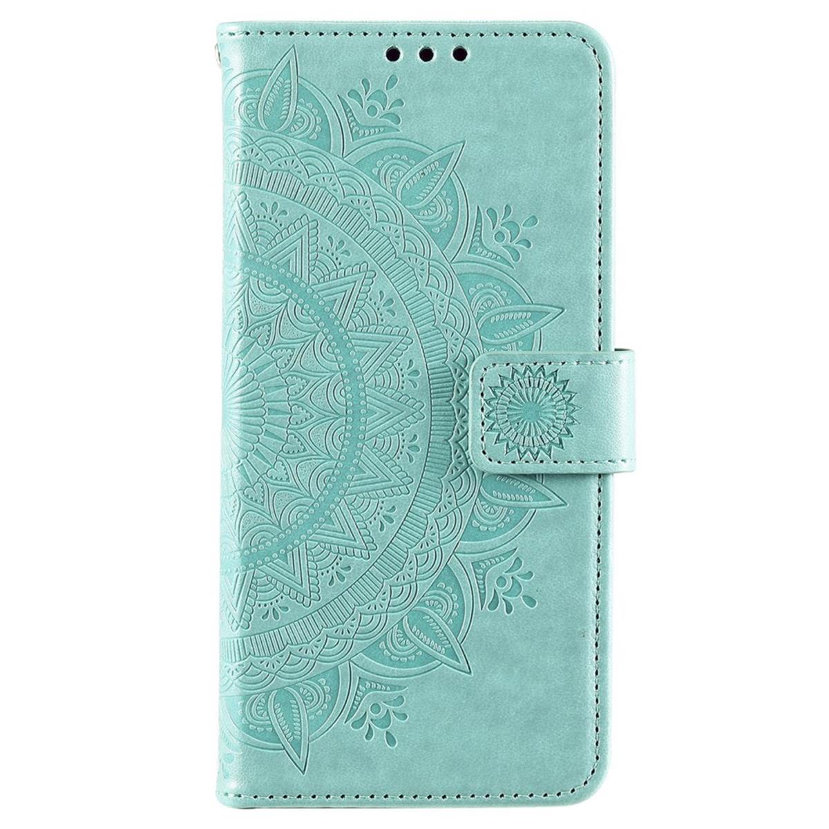 Hülle für Google Pixel 6 Pro Handyhülle Tasche Flip Case Cover Etui Mandala Grün