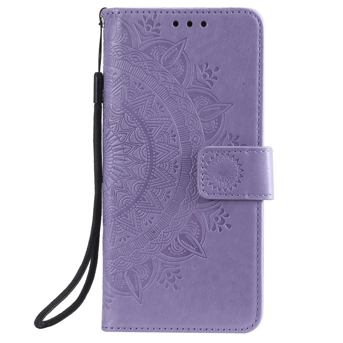 Hülle für Samsung Galaxy A40 Handyhülle Schutz Tasche Flip Case Etui Cover Mandala Lila