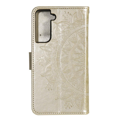 Hülle für Samsung Galaxy S21 Handyhülle Flip Case Cover Schutzhülle Mandala Gold