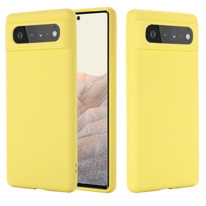 Hülle für Google Pixel 6 Handyhülle Silikon Case Cover Bumper Etui Matt Gelb