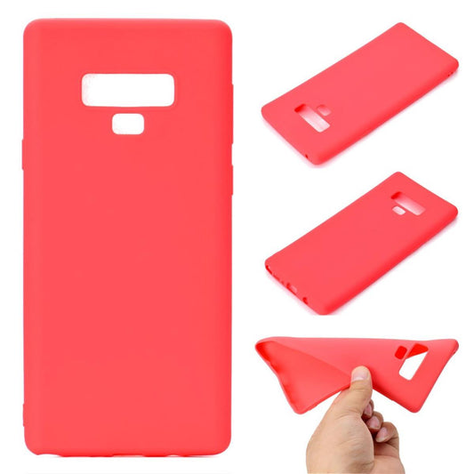 Hülle für Samsung Galaxy Note 9 Handy Case Silikon Cover Schutzhülle Matt Rot