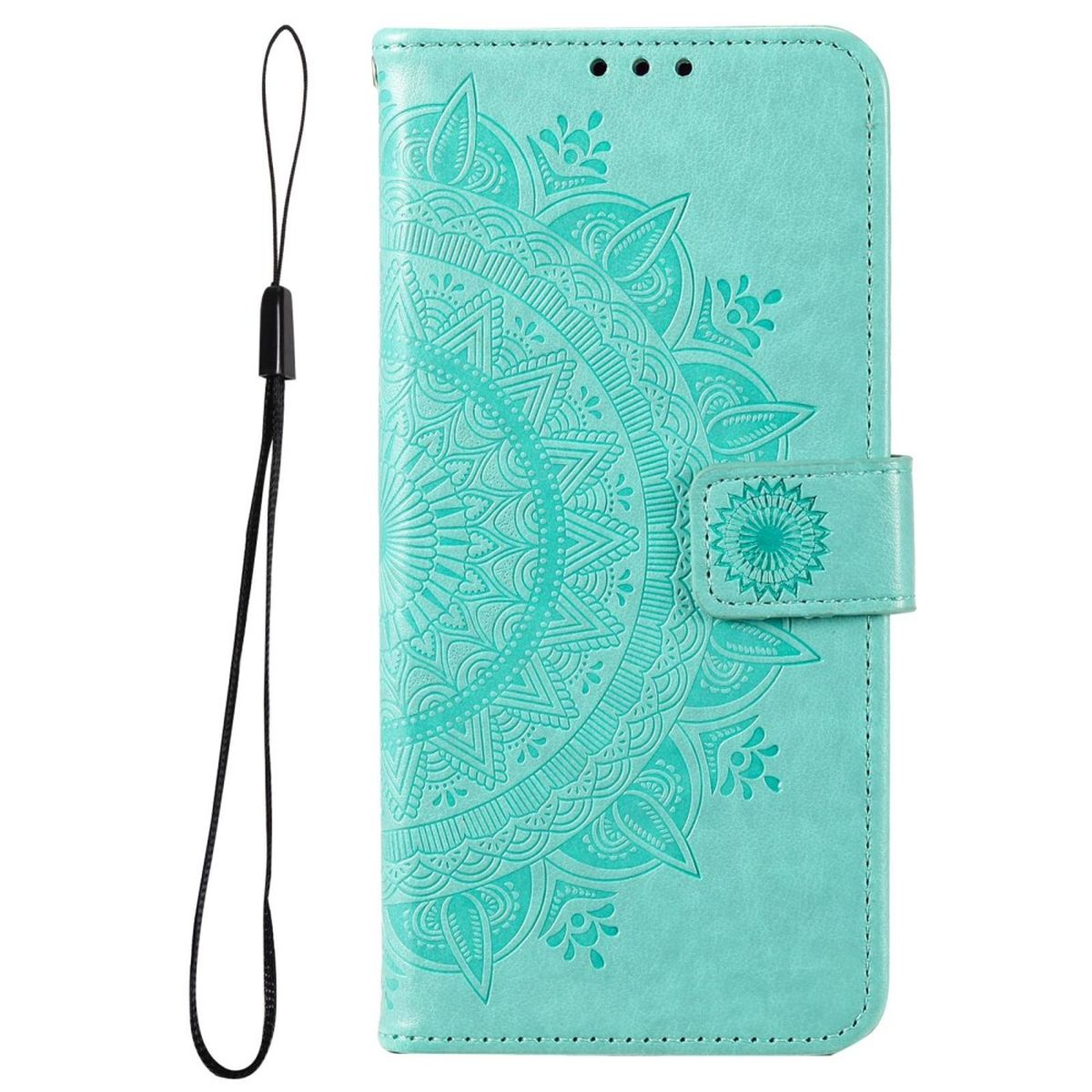 Hülle für Samsung Galaxy M33 5G Handyhülle Flip Case Cover Etui Mandala Grün