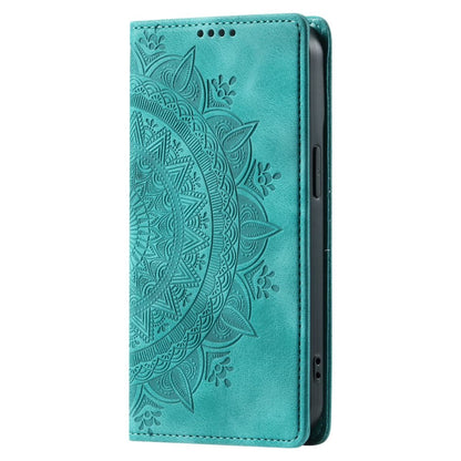 Hülle für Samsung Galaxy A15 Handyhülle Flip Case Cover Tasche Mandala Grün