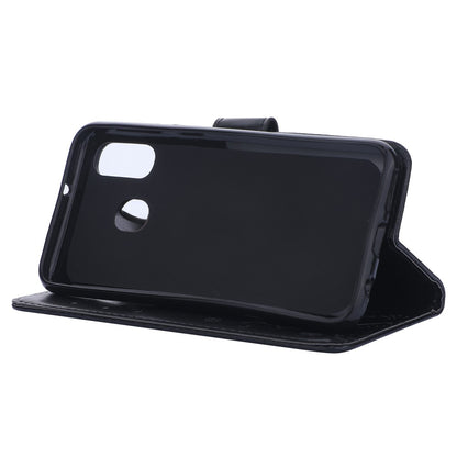 Hülle für Samsung Galaxy A40 Handyhülle Flip Case Schutz Tasche Schmetterling Schwarz