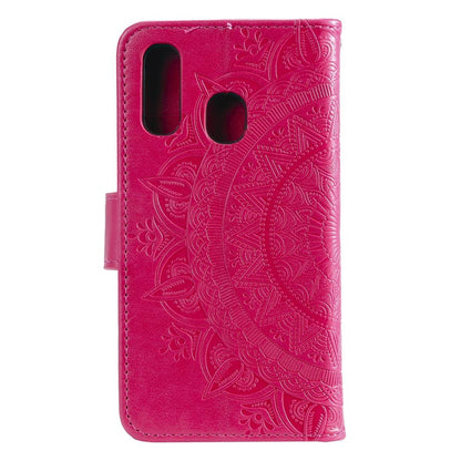 Hülle für Samsung Galaxy A20e Handyhülle Schutz Tasche Flip Case Etui Cover Mandala Pink