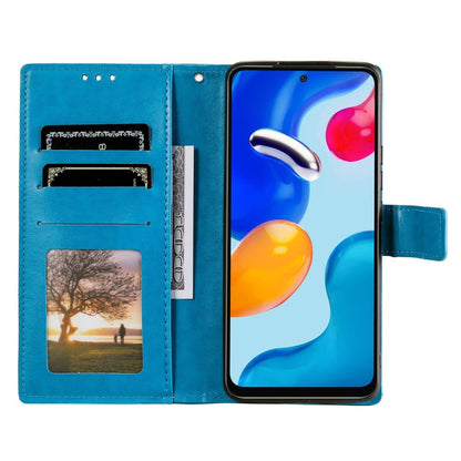 Hülle für Xiaomi Redmi Note 11/11S 4G/Poco M4 Pro Handy Flip Case Mandala Blau