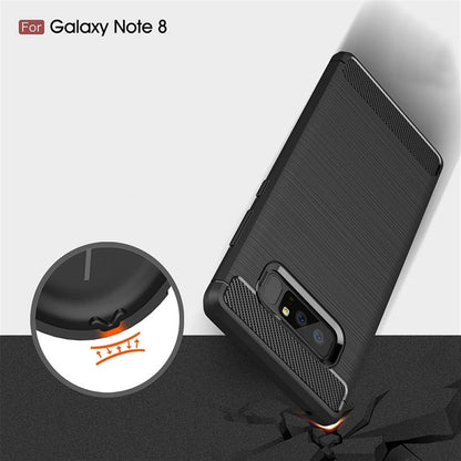 Hülle für Samsung Galaxy Note 8 Handyhülle Cover Bumper Soft Case Carbonfarben