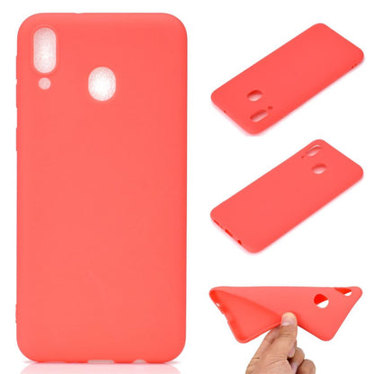 Hülle für Samsung Galaxy A40 Handyhülle Silikon Cover Schutzhülle Soft Case matt Rot