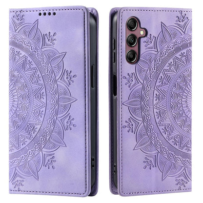 Hülle für Samsung Galaxy A15 Handyhülle Flip Case Cover Tasche Mandala Lila