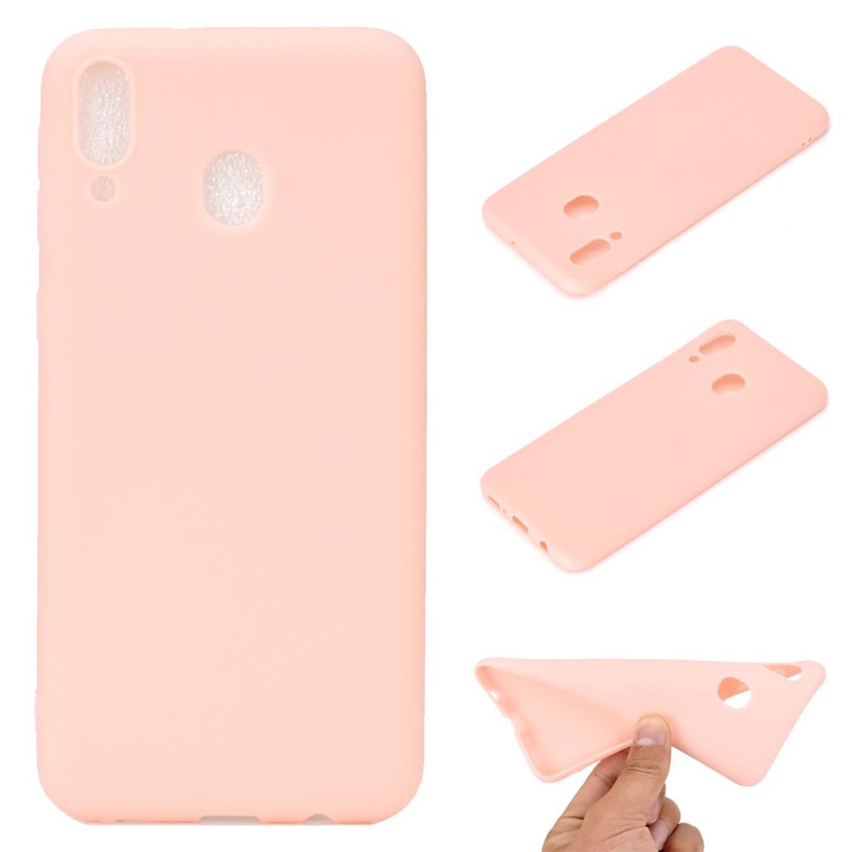 Hülle für Samsung Galaxy A40 Handyhülle Silikon Cover Schutzhülle Soft Case matt Rosa