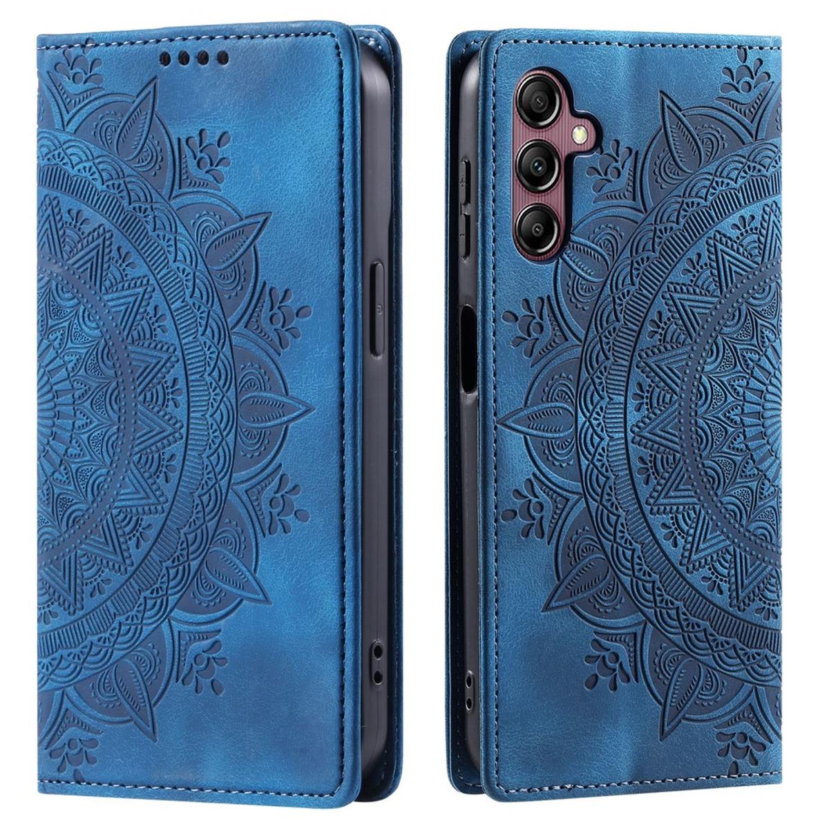 Hülle für Samsung Galaxy A25 5G Handyhülle Flip Case Cover Tasche Mandala Blau