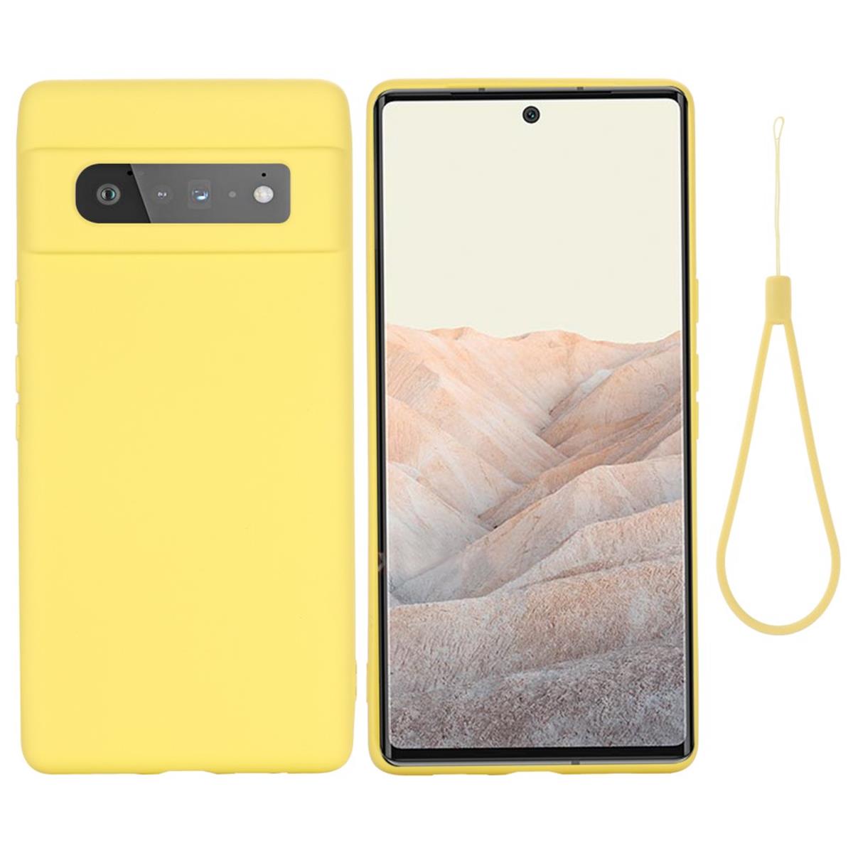 Hülle für Google Pixel 6 Pro Handyhülle Silikon Case Cover Bumper Matt Gelb