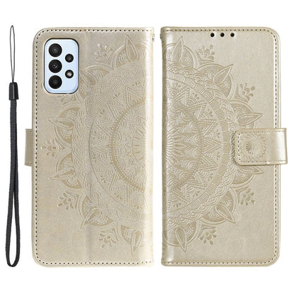 Hülle für Samsung Galaxy A23 Handyhülle Flip Case Cover Schutzhülle Mandala Gold