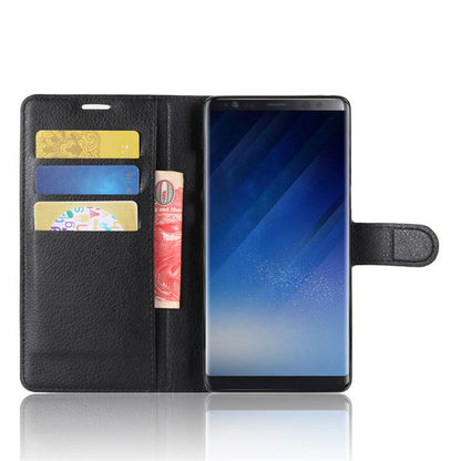 Hülle für Samsung Galaxy Note 8 Handyhülle Flip Case Schutzhülle Cover Schwarz