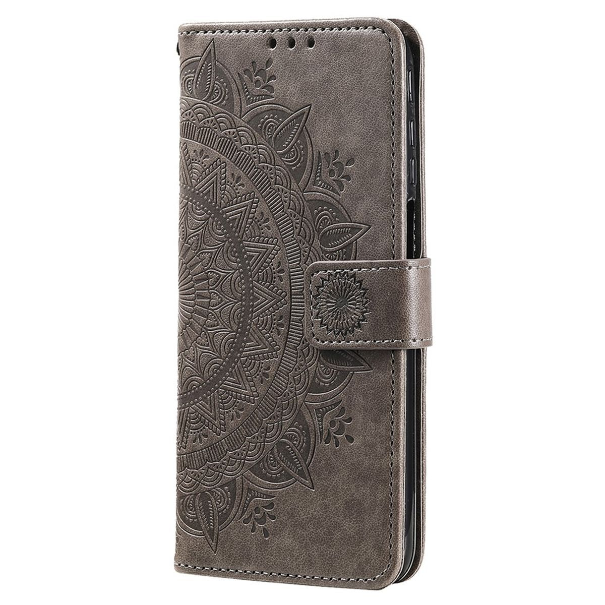 Hülle für Xiaomi Redmi Note 11/11S 4G/Poco M4 Pro Handy Flip Cover Mandala Grau