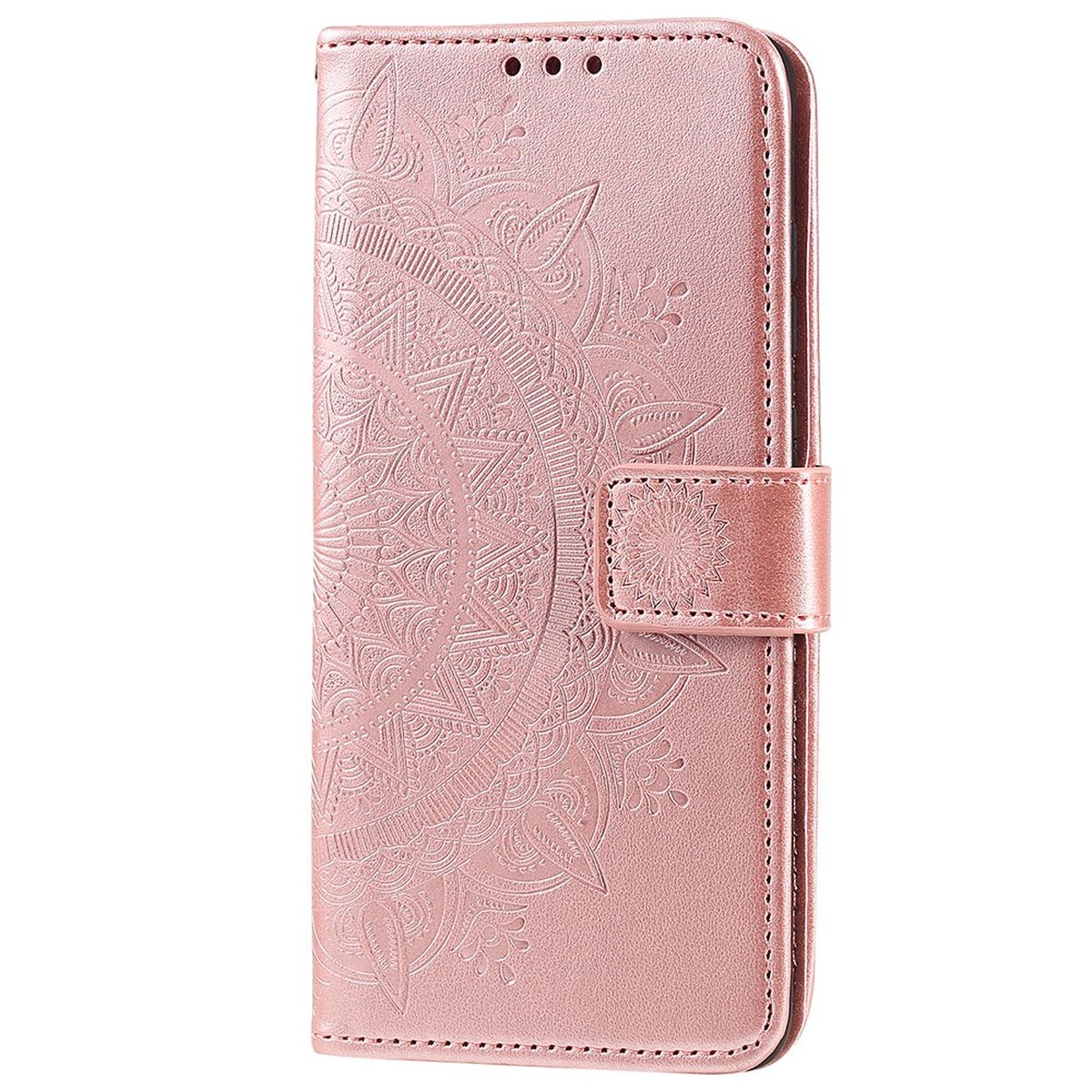 Hülle für Google Pixel 7 Handyhülle Flip Case Cover Schutzhülle Mandala Rosegold