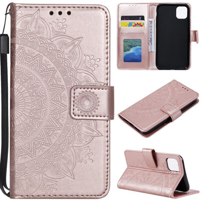 Hülle für Apple iPhone 13 Pro Max Handyhülle Flip Case Cover Mandala Rosegold