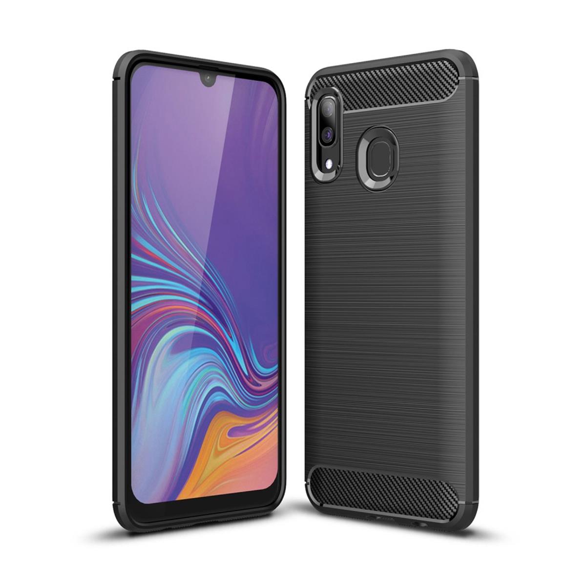 Hülle für Samsung Galaxy A40 Handyhülle Schutzhülle Silikon Case Carbon Farben