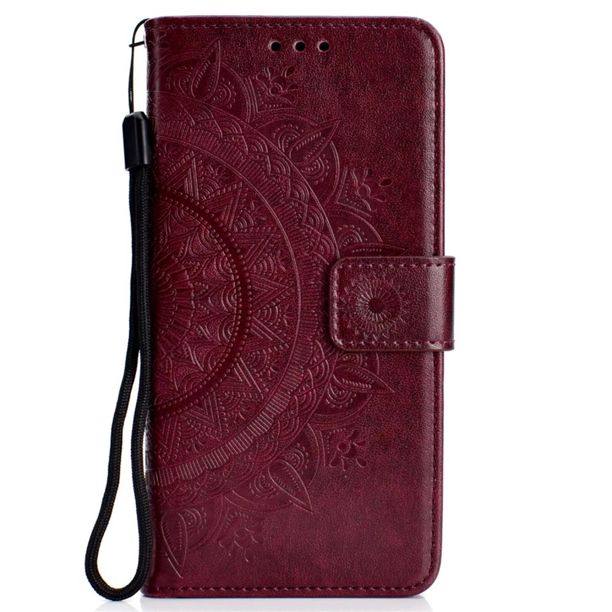 Hülle für Samsung Galaxy S10e Handyhülle Flip Case Schutzhülle Mandala Braun