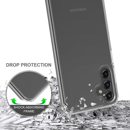 Hülle für Samsung Galaxy A15 Handyhülle Case Hybrid Silikon Bumper Cover Klar