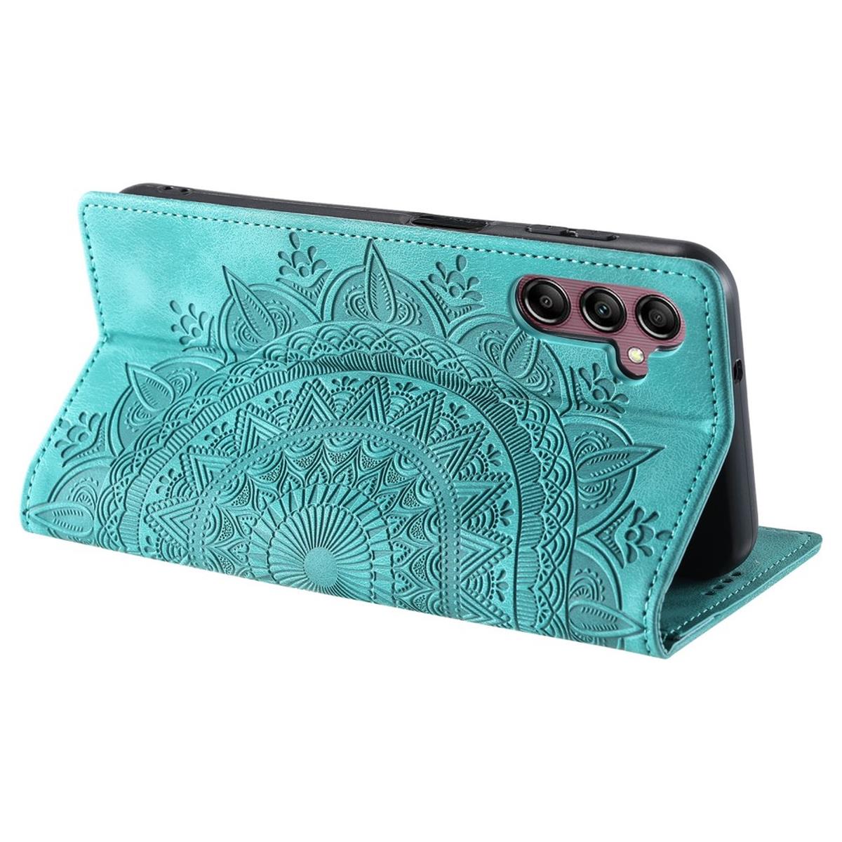 Hülle für Samsung Galaxy A25 5G Handyhülle Flip Case Cover Tasche Mandala Grün