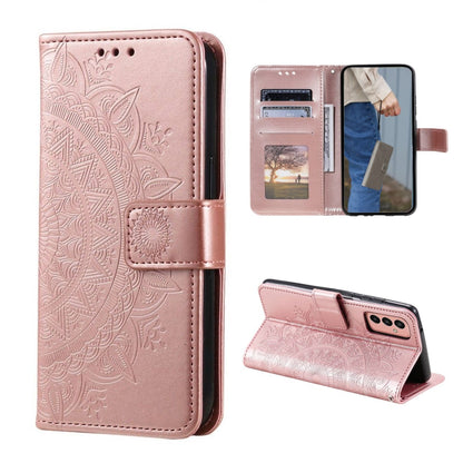 Hülle für Samsung Galaxy A54 5G Handyhülle Flip Case Cover Etui Mandala Rosegold