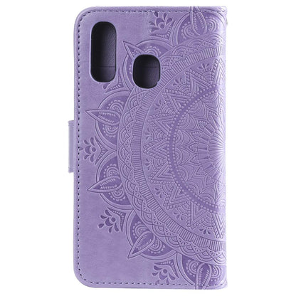 Hülle für Samsung Galaxy A40 Handyhülle Schutz Tasche Flip Case Etui Cover Mandala Lila