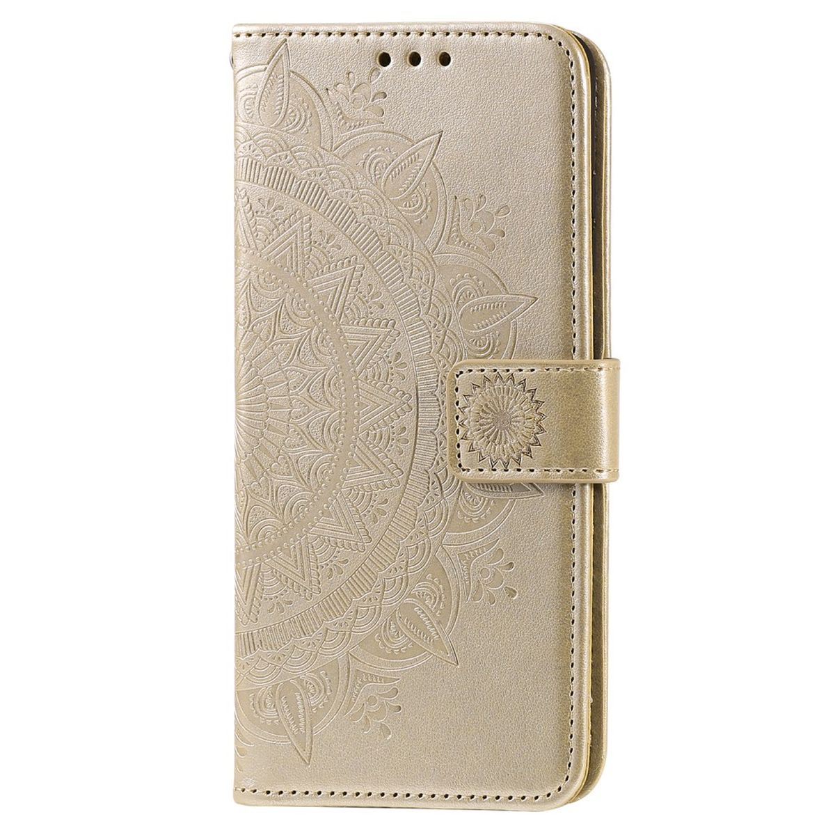 Hülle für Samsung Galaxy A23 Handyhülle Flip Case Cover Schutzhülle Mandala Gold