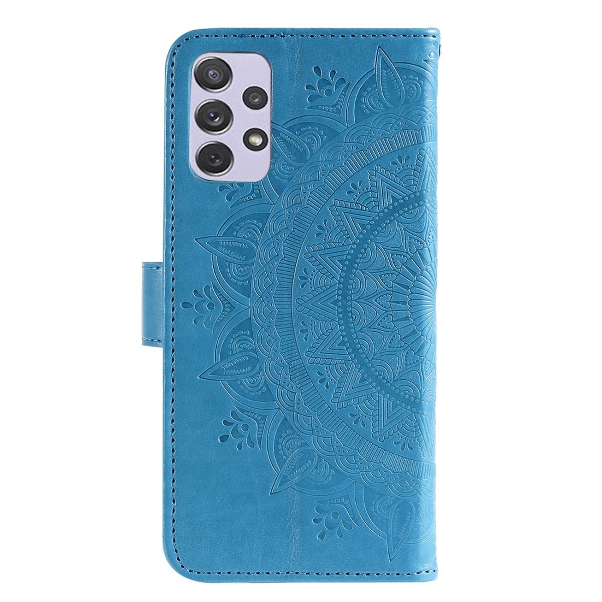 Hülle für Samsung Galaxy A73 5G Handyhülle Flip Case Cover Tasche Mandala Blau