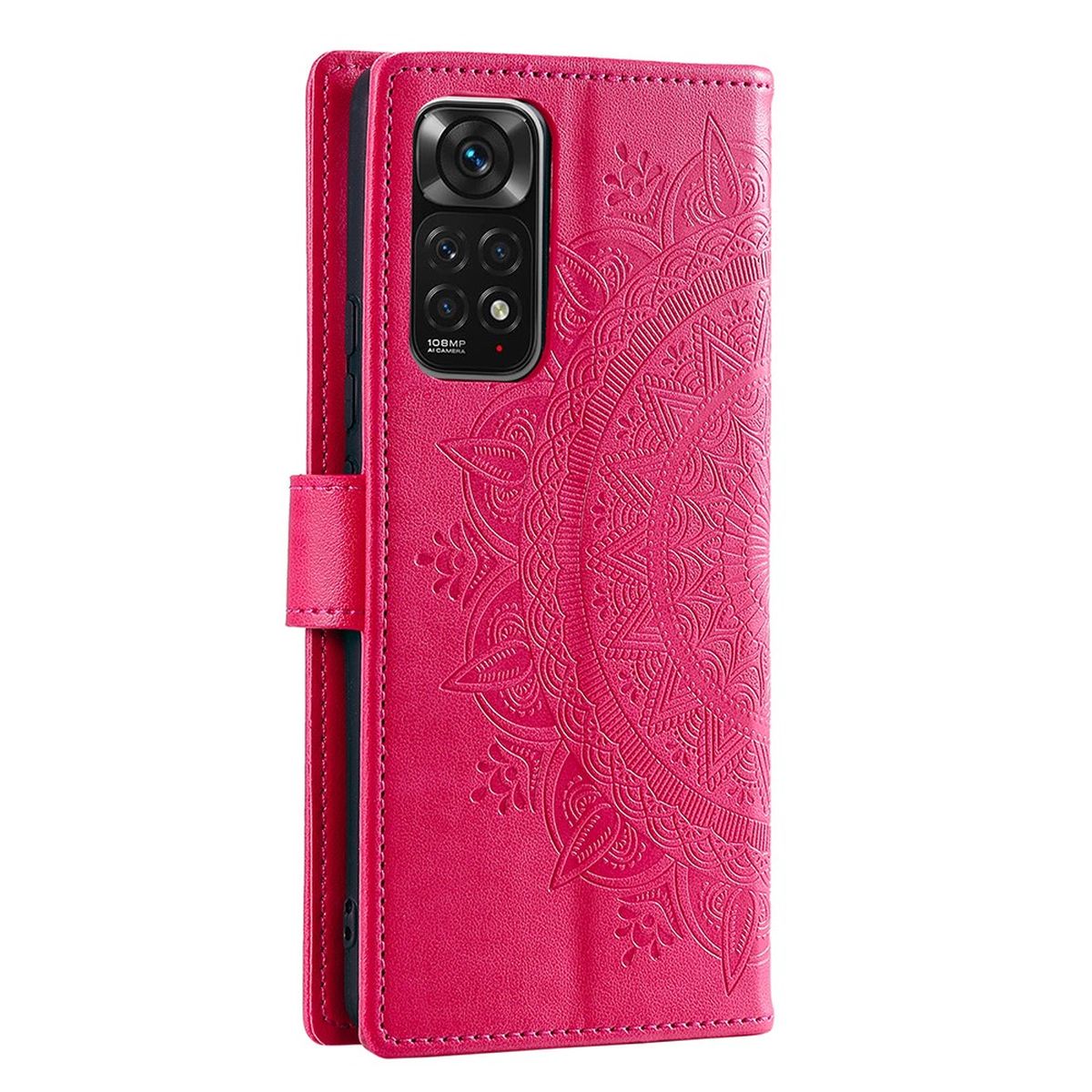 Hülle für Xiaomi Redmi Note 11/11S 4G/Poco M4 Pro Handy Flip Cover Mandala Pink