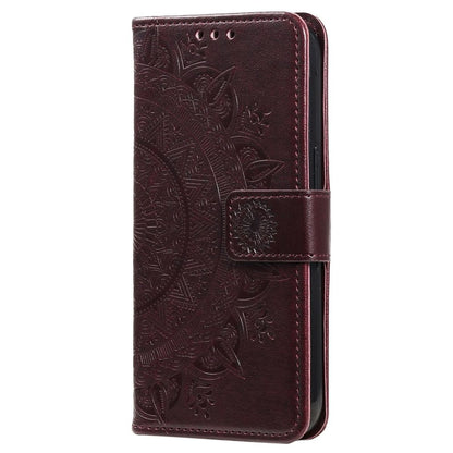 Hülle für Samsung Galaxy A14 4G/5G Handyhülle Flip Case Cover Etui Mandala Braun