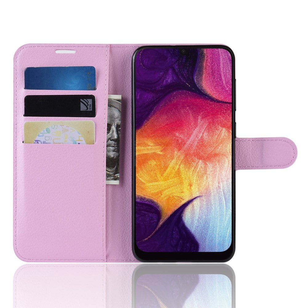 Hülle für Samsung Galaxy A50/A30s Handyhülle Flip Case Cover Handytasche Bumper Rosa