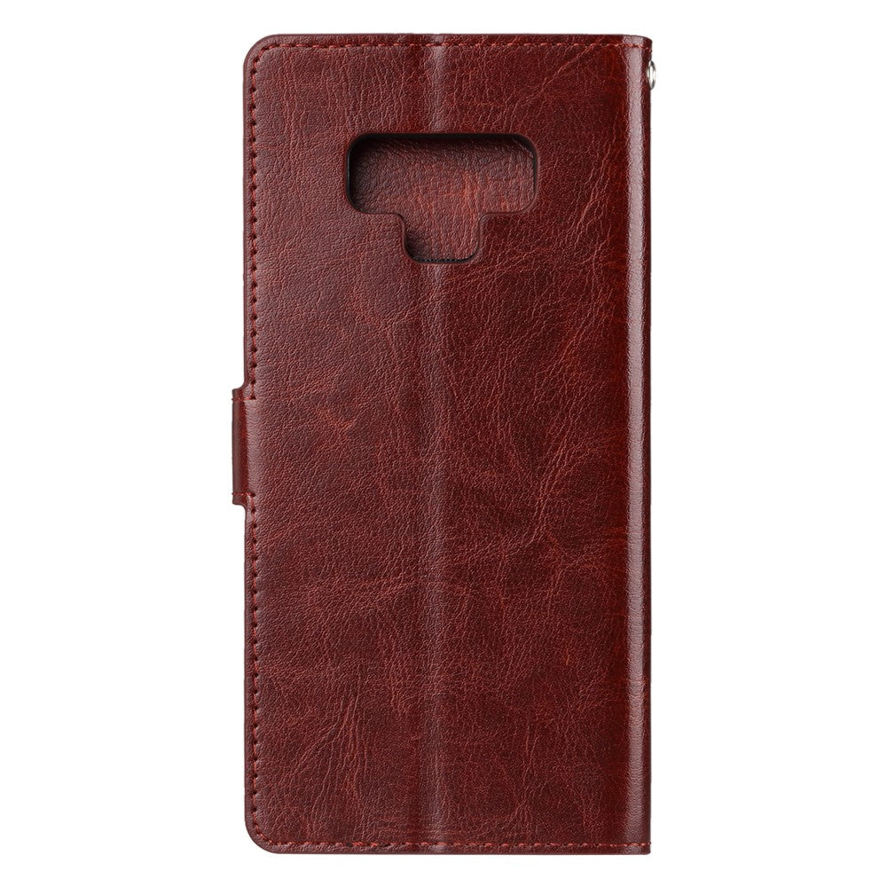Hülle für Samsung Galaxy Note 9 Handyhülle Flip Case Tasche Cover Etui Braun