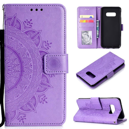 Hülle für Samsung Galaxy S10e Handyhülle Flip Case Schutzhülle Mandala Lila