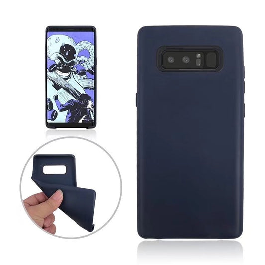 Hülle für Samsung Galaxy Note 8 Handy Cover Silikon Case Bumper Tasche Matt Blau