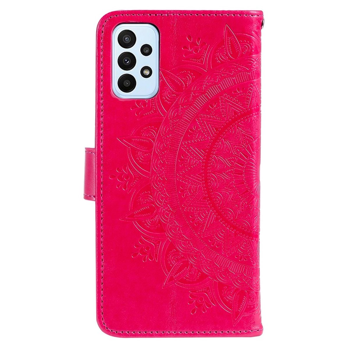 Hülle für Samsung Galaxy A23 Handyhülle Flip Case Cover Schutzhülle Mandala Pink