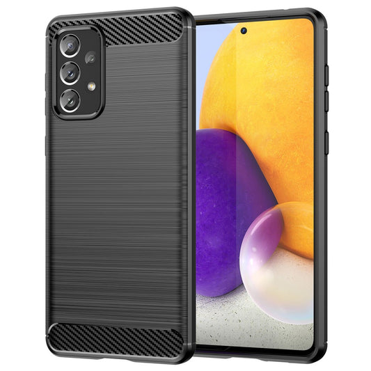 Hülle für Samsung Galaxy A73 5G Handyhülle Silikon Case Cover Carbonfarben