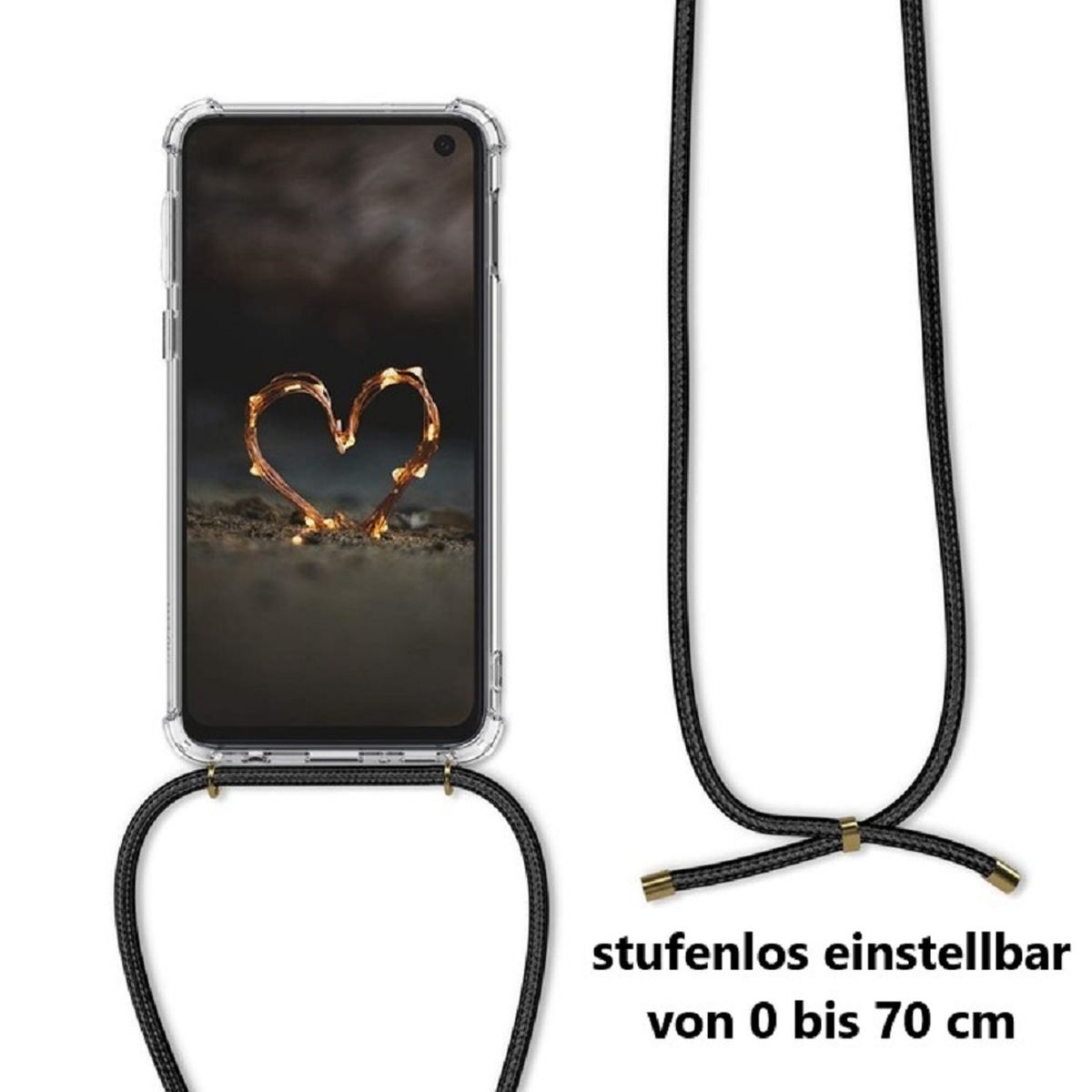 Hülle für Samsung Galaxy A73 5G Handykette Cover Silikon Handy Case Bumper klar