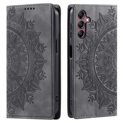 Hülle für Samsung Galaxy A25 5G Handyhülle Flip Case Cover Tasche Mandala Grau