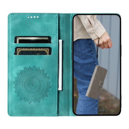 Hülle für Samsung Galaxy A15 Handyhülle Flip Case Cover Tasche Mandala Grün