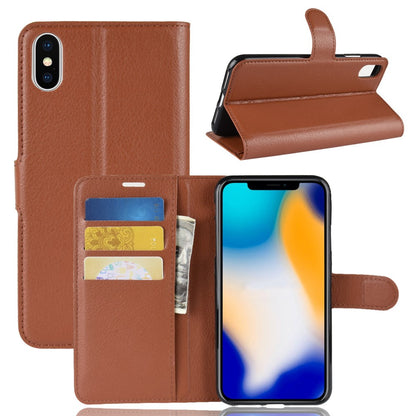 Hülle für Apple iPhone Xs Max Handyhülle Flip Case Tasche Handy Cover Etui Braun