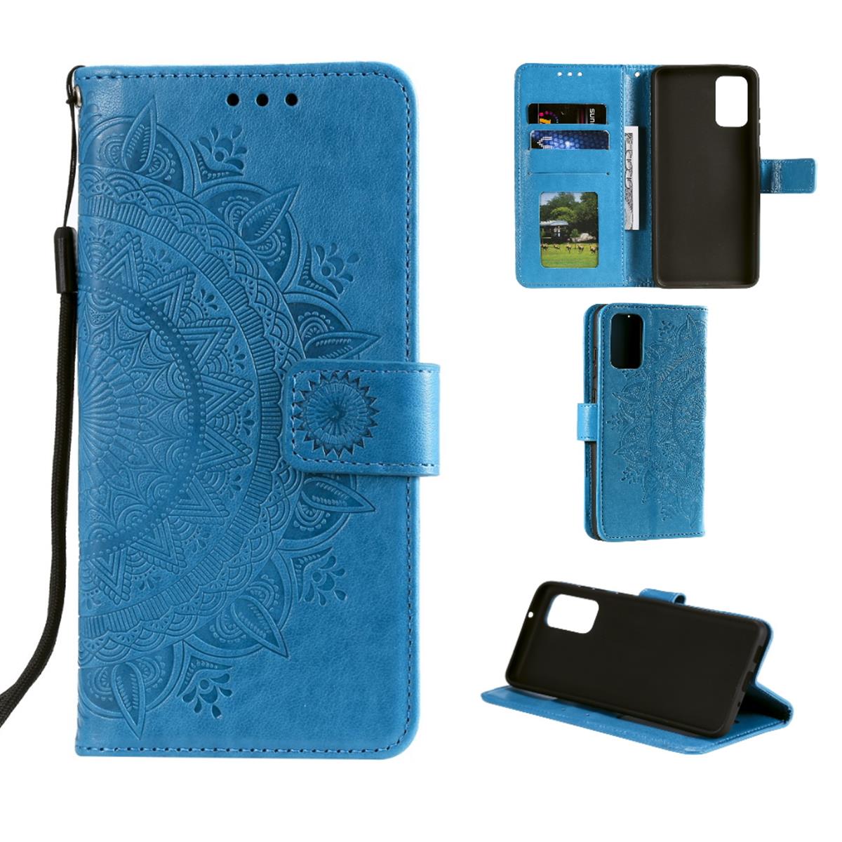 Hülle für Samsung Galaxy S20 Handyhülle Flip Case Schutzhülle Cover Mandala Blau