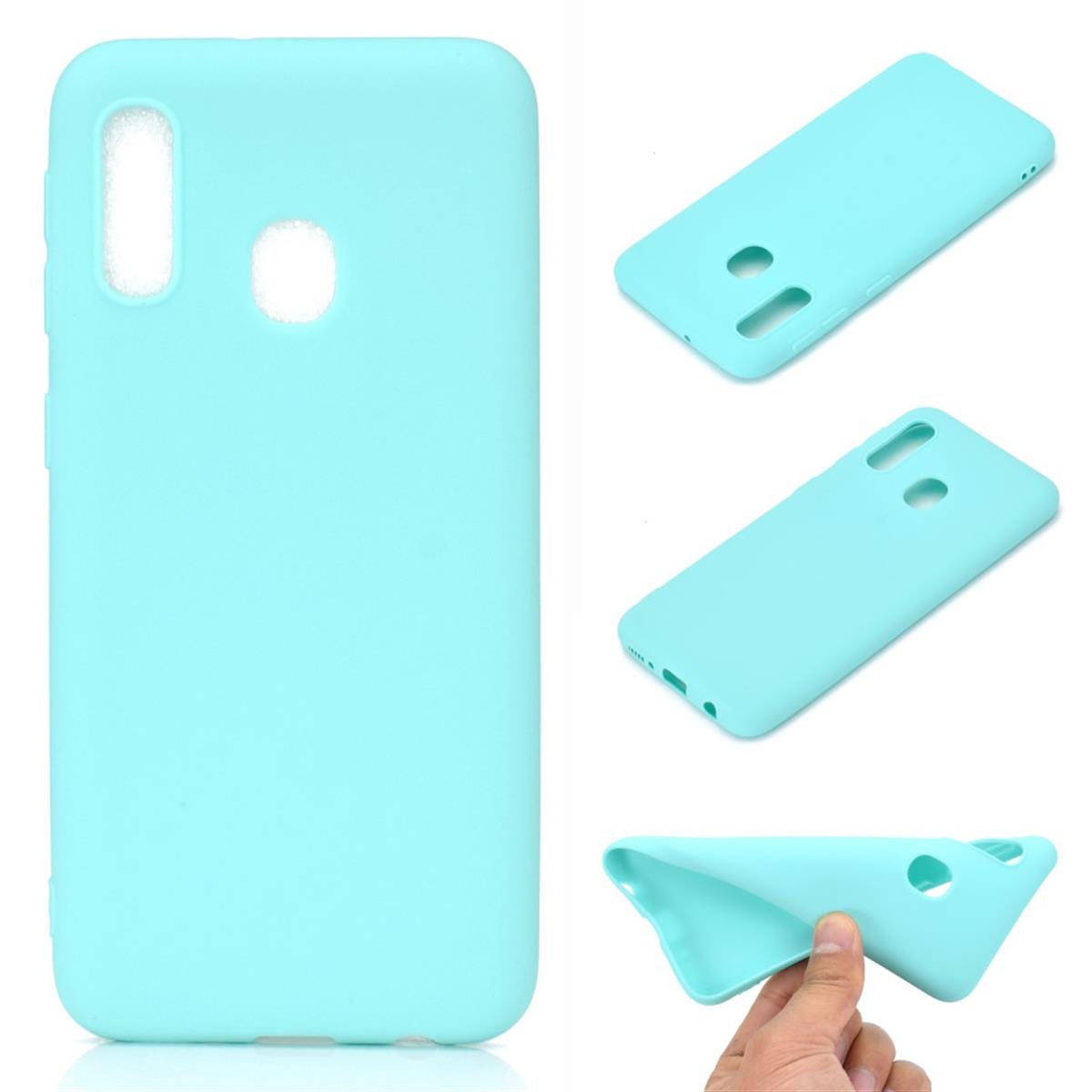 Hülle für Samsung Galaxy A20e Handyhülle Silikon Cover Schutzhülle Soft Case matt Grün