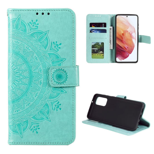 Hülle für Samsung Galaxy A73 5G Handyhülle Flip Case Cover Tasche Mandala Grün