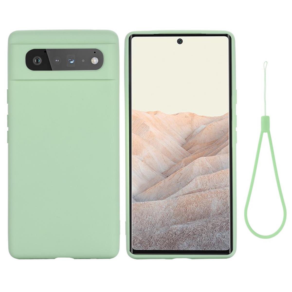 Hülle für Google Pixel 6 Handyhülle Silikon Case Cover Bumper Etui Matt Grün