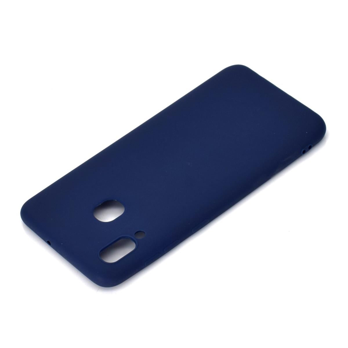 Hülle für Samsung Galaxy A40 Handyhülle Silikon Cover Schutzhülle matt Blau