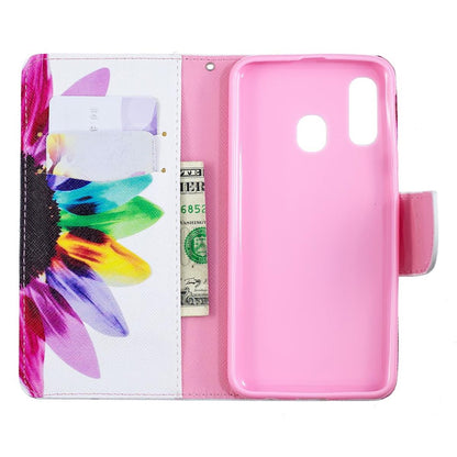 Hülle für Samsung Galaxy A40 Handyhülle Schutztasche Cover Motiv Etui Case Blume