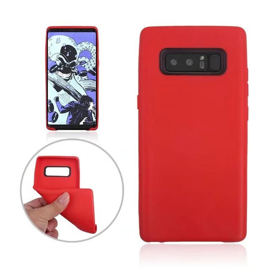 Hülle für Samsung Galaxy Note 8 Handy Cover Silikon Case Bumper Tasche Matt Rot