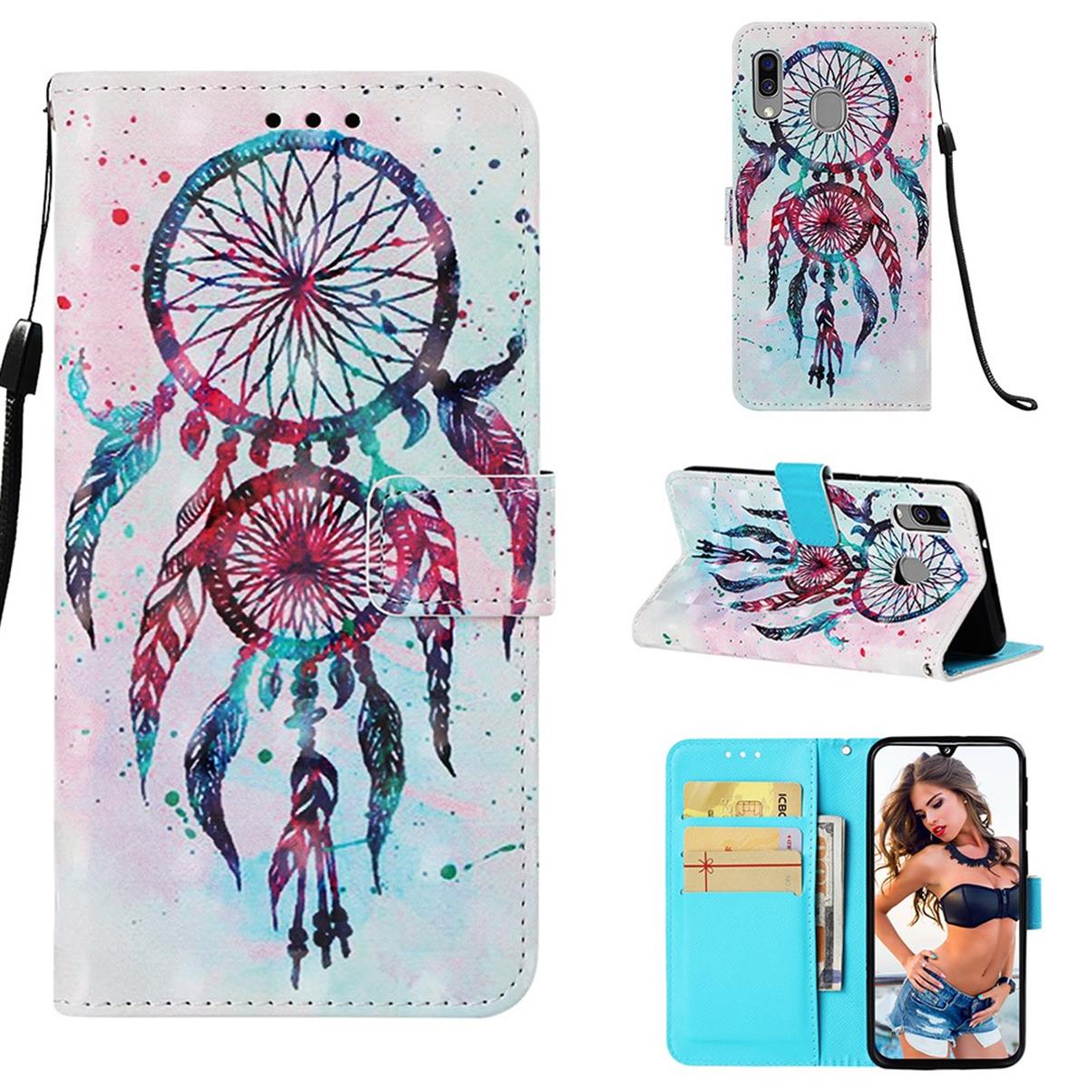 Hülle für Samsung Galaxy A40 Handyhülle Tasche Etui Case Cover Motiv Traumfänger